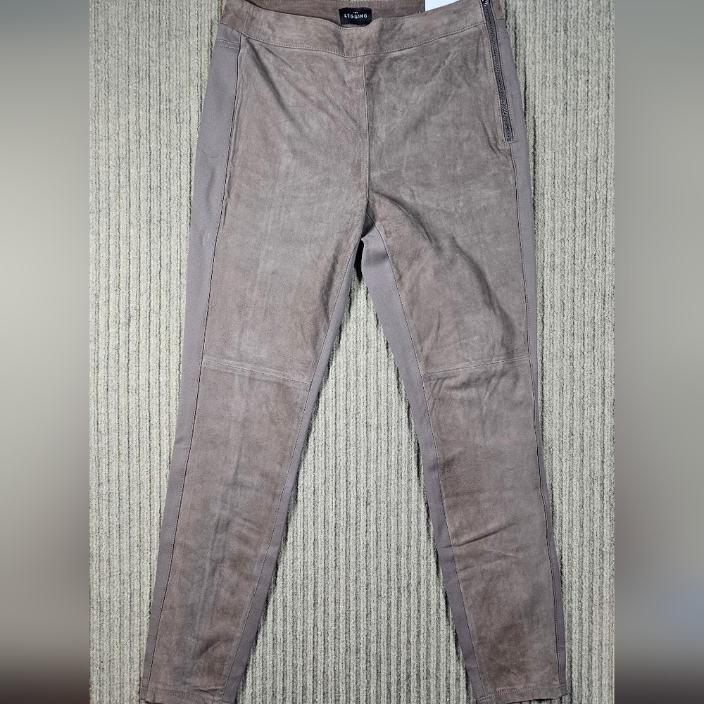 NWOT White House Black Market Taupe Suede Pants